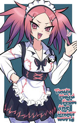  1girls cute_fang demon_girl duel_monster female maid maid_headdress tour_guide_from_the_underworld twintails wbsbism yu-gi-oh! 