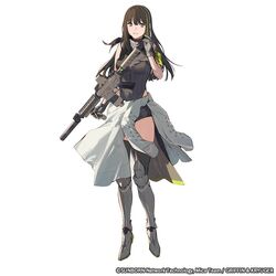  armband armored_boots assault_rifle bandana black_eyes black_hair boots clothes_around_waist colored_shoe_soles commentary duoyuanjun english_commentary eotech female full_body girls&#039;_frontline gloves green_hair grip gun holding holding_gun holding_weapon jacket jacket_around_waist leotard leotard_sweater leotard_under_clothes long_hair m4_carbine m4a1_(girls&#039;_frontline) mask multicolored_hair official_art ribbed_leotard rifle scarf skull_mask solo streaked_hair suppressor thighhighs weapon 