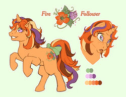  2022 accessory bow_ribbon cutie_mark equid equine fan_character farthingale female feral flower furgonomics gem gem_eyes hair hasbro hooves horn leaf mammal mlp_g1 multicolored_hair multicolored_tail my_little_pony mythological_creature mythological_equine mythology orange_body plant pre-g4 prick_ears purple_eyes ribbons snout solo tail tail_accessory tail_bow tail_ribbon twinkle-eyed unicorn unicorn_horn 