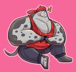  :3 anthro big_man_(splatoon) blep clothing controller denilsexo fish game_controller gaming grey_body hat headgear headwear hi_res male manta_ray marine muscular muscular_anthro muscular_male nintendo pecs playing_video_game ray_(fish) shirt solo splatoon stingray tank_top tongue tongue_out topwear 