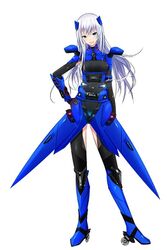  archived_source black_bodysuit blue_eyes blue_footwear bodysuit boots clothing_cutout covered_nipples engine female game_cg gauge hand_on_own_hip headlight high_heel_boots high_heels long_hair looking_at_viewer mecha_musume official_art open_mouth side-view_mirror simple_background smile subaru_(brand) subaru_brz_(syanago_collection) syanago_collection thigh_cutout white_hair wrist_guards yuyu_(yuyuworks) 