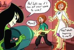  3girls ann_possible caiman2 disney female_only kim_possible kimberly_ann_possible mother_and_daughter shego smooth_skin tagme 