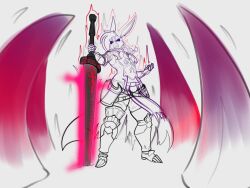  absurd_res colin_(foxynoms) fantasy greatsword hi_res lagomorph leporid magic male mammal rabbit 