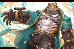  2021 anthro blizzard_entertainment bob_(overwatch) felid hi_res machine male mammal overwatch pantherine rabbity robot solo tiger 