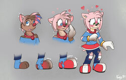  amy_rose bell bell_collar blush bottomwear clothing collar consensual_transformation eulipotyphlan eye_color_transformation foxx gender_transformation happy_transformation hedgehog mammal mouse mtf_transformation murid murine rodent sega solo sonic_the_hedgehog_(series) species_transformation tf_into_fictional_character torn_bottomwear torn_clothing transformation trevor-fox_(character) 