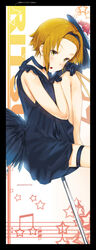  dress drumsticks female flower gloves highres k-on! ken-1 photoshop_(medium) solo tainaka_ritsu 