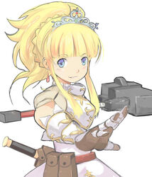  armor armored_dress bad_id bad_pixiv_id blonde_hair blue_eyes enoki_p female gauntlets princess_(sekaiju) princess_2_(sekaiju) sekaiju_no_meikyuu sekaiju_no_meikyuu_3 solo tiara 