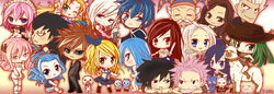  6+boys 6+girls \m/ achiba aries_(fairy_tail) armor blonde_hair blue_hair brown_hair cana_alberona charle_(fairy_tail) chibi commentary_request curly_hair elfman_strauss erza_scarlet everyone fairy_tail feline forehead formal gajeel_redfox gemini_(fairy_tail) gray_fullbuster green_hair happy_(fairy_tail) hat horns jellal_fernandes juvia_lockser levy_mcgarden lisanna_strauss loke_(fairy_tail) long_hair lucy_heartfilia lyra_(fairy_tail) maid maid_headdress makarov_dreyar mirajane_strauss multiple_boys multiple_girls nakajima_megumi natsu_dragneel one_eye_closed pink_hair plue red_hair scar seikan_hikou short_hair side_ponytail spiked_hair sunglasses tattoo virgo_(fairy_tail) visca_mulan voice_actor_connection wavy_hair wendy_marvell white_hair 