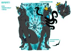  alpha_channel black_sclera blue_eyes border canid canine canis crown demon dotsfa headgear hybrid king long_tongue male mammal master_hellscythe model_sheet royalty scar smile solo tentacle tongue transparent_border wolf 