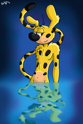  2:3 anthro hi_res lake male mammal marsupilami marsupilami_(character) marsupilami_(series) primate racksana solo spirou_magazine 