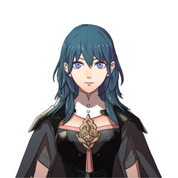  absurdres armor blue_eyes blue_hair byleth cape female fire_emblem fire_emblem:_fuukasetsugetsu highres long_hair looking_at_viewer nintendo official_art solo 