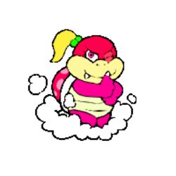  1:1 anthro boom_boom female koopa koopaling looking_at_viewer mario_bros nintendo official_art one_eye_closed pom_pom_(mario) pose reptile scalie shell solo super_mario_3d_world unknown_artist wink 