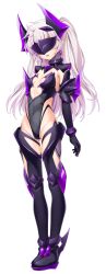  avalatia_luna black_gloves boots breasts corruption covered_navel dark_persona earrings elbow_gloves female full_body game_cg gloves headgear highleg highleg_leotard jewelry kamitsurugi_ouka kouyoku_senki_exs-tia_concert large_variant_set leotard long_hair mask non-web_source official_art small_breasts solo standing sugahara_touka tachi-e thigh_boots thighhighs transparent_background variant_set white_hair 