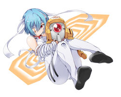  at_field ayanami_rei bandage_over_one_eye bandaged_arm bandaged_head bandages bare_shoulders bibi02 blue_hair bodysuit breasts carrying cast chibi closed_mouth commentary_request dutch_angle eva_00 evangelion_(mecha) expressionless female full_body hair_between_eyes halterneck hand_on_another&#039;s_arm hand_on_another&#039;s_chin hand_on_another&#039;s_head hand_on_another&#039;s_knee highres hip_focus knees_together_feet_apart looking_at_viewer mecha neon_genesis_evangelion on_lap one-eyed one_eye_covered pigeon-toed pilot_suit plugsuit red_eyes robot science_fiction short_hair simple_background sitting sleeveless sleeveless_bodysuit small_breasts solo tape thighs turtleneck untied white_background white_bodysuit 