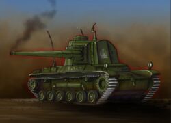  caterpillar_tracks commentary_request daijobuda dust_cloud evening grass highres military military_vehicle motor_vehicle no_humans original outdoors sky smoke tank translated type_3_chi-nu vehicle_focus 