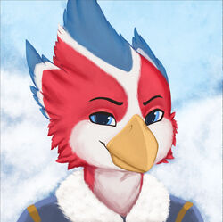  anthro avian avio_(avioylin) beak bird digital_media_(artwork) digital_painting_(artwork) feathers headshot_portrait hi_res looking_at_viewer male portrait solo 