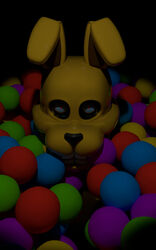  2021 3d_(artwork) ambiguous_gender animatronic anthro ball ball_pit big_teeth black_nose blue_eyes buckteeth close-up digital_media_(artwork) five_nights_at_freddy&#039;s five_nights_at_freddy&#039;s:_fazbear_frights hi_res into_the_pit lagomorph leporid looking_at_viewer machine mammal multicolored_eyes rabbit red_eyes robot scottgames smile solo source_filmmaker_(artwork) spring_bonnie_(fnaf) teeth thearachne yellow_body yellow_ears 