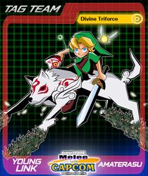  2023 absurd_res akira_slide amaterasu_(okami) canid canine canis capcom clover_studio crossover deity elf english_text fairy female feral grass group hi_res holding_melee_weapon holding_object holding_sword holding_weapon humanoid humanoid_pointy_ears hylian issun_(okami) majora&#039;s_mask male mammal mask melee_weapon nintendo ocarina_of_time okami_(capcom) plant sword tatl_(tloz) text the_legend_of_zelda weapon wolf xeternalflamebryx young_link 