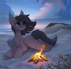  absurd_res beach campfire chest_tuft cloud detailed_background digital_media_(artwork) equid equine eyebrow_through_hair eyebrows eyelashes fan_character feathered_wings feathers female feral fire fur grey_body grey_feathers grey_fur hair hasbro hi_res hooves inner_ear_fluff lying mammal my_little_pony mythological_creature mythological_equine mythology on_front orange_eyes outside pegasus reptile scalie sea sea_turtle seaside shooting_star sky smile solo star starry_sky sunset tomatocoup translucent translucent_hair tuft turtle underhoof using_wings water wing_hug wings 