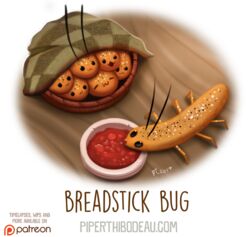  2017 ambiguous_gender antennae_(anatomy) arthropod basket beady_eyes black_eyes closed_eyes container digital_media_(artwork) digital_painting_(artwork) feral food food_creature furniture group humor insects open_mouth piper_thibodeau pun salsa_(food) table visual_pun 