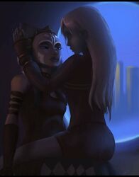  2d 2girls ahsoka_tano alien alien_girl armlet blue-skinned_female blue_eyes blue_skin cleavage_cutout clone_wars clothed clothing dress duo eyelashes facial_markings female female_only half-closed_eyes hand_on_another&#039;s_head hand_on_head humanoid interspecies jedi_padawan lekku long_hair looking_at_another looking_at_partner montrals multiple_girls night on_lap orange_skin pantoran pantyhose raikoh-illust red_clothing ring riyo_chuchi romantic short_dress sitting sitting_on_lap sitting_on_person spread_legs star_wars the_clone_wars:_season_four togruta white_hair wholesome yellow_eyes yuri 