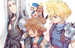  aqua_eyes armor bird blonde_hair blue_eyes brown_hair closed_eyes cloud_strife disney dog_(duck_hunt) donald_duck duck_(duck_hunt) duck_hunt final_fantasy final_fantasy_vii fingerless_gloves gloves goofy green_eyes hood hoodie kingdom_hearts kingdom_hearts_i long_coat long_hair pauldrons sebychu sephiroth short_hair shoulder_armor single_pauldron sleeveless smash_invitation sora_(kingdom_hearts) spiked_hair super_smash_bros. suspenders white_hair 