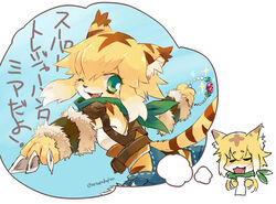  :3 animal_ear_fluff animal_ears animal_hands animal_nose arm_pouch arm_warmers artist_name bad_id bad_pixiv_id bandana bare_shoulders between_fingers blonde_hair blue_shorts blush breasts brown_hair closed_eyes commentary_request crop_top female from_behind fur-trimmed_arm_warmers fur-trimmed_shorts fur_trim furry furry_female gem green_eyes green_gemstone happy holding holding_jewelry holding_knife holding_necklace holding_paper imagining jewelry knife light_blush looking_at_viewer looking_back medium_breasts medium_hair mia_(world_flipper) multiple_views necklace nose_blush oerba_yun_fang one_eye_closed open_mouth paper pearl_necklace pouch red_gemstone shirt short_shorts shorts sidelocks signature sleeveless sleeveless_shirt smile sparkle strap striped_fur striped_tail tail talking tatsuri_(forest_penguin) thought_bubble throwing_knife tiger_ears tiger_girl tiger_tail translation_request twitter_username v-shaped_eyebrows weapon white_hair white_shirt world_flipper 