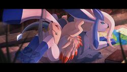  16:9 ambiguous_gender black_bars blue_body blue_fur blue_pawpads closed_eyes domestic_ferret eeveelution fan_character feral firthaen frown fur generation_4_pokemon glaceon glacialis_vicis group hi_res lanira_(los) letterbox looking_back lying mammal mustelid musteline nintendo nulfero on_back on_front open_mouth open_smile pawpads paws pokemon pokemon_(species) red_body red_fur sleeping smile terano_(los) the_legacy_of_sylver trio true_musteline weasel white_body white_fur widescreen yellow_body yellow_fur zachseligson 