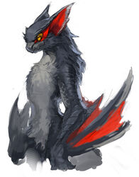 ambiguous_gender anthro beak biped capcom dragon european_mythology flying_wyvern jeacn looking_at_viewer membrane_(anatomy) membranous_wings monster_hunter mythological_creature mythological_scalie mythology nargacuga pseudowyvern scalie sketch solo standing western_dragon wings wyvern yellow_eyes