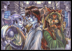 2011 accipitriform anthro artaith artaith-21 avian bird blonde_hair blue_eyes braided_hair brown_eyes brown_hair canid canine canis chinchilla chinchillid cockiestspaniel collar duzel eva_(wielder) female flirting green_eyes grey_hair group hair jedi jocasta_nu male mammal multicolored_hair murid murine padawan rat rodent saii&#039;ve secretary_bird silver_hair star_wars tail tail_grab twintails two_tone_hair wolf