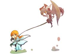  arrancar bleach chibi highres human_kite inoue_orihime resurreccion resurreccion:_segunda_etapa smile ulquiorra_cifer ulquiorra_schiffer yougirasu 