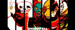  2015 alternate_universe animated_skeleton anthro asgore_(underfell) bone boss_monster_(undertale) bovid caprine chibimu clothing doctor_alphys_(underfell) english_text eyewear female fish fur glasses group happy horn male mammal marine mettaton_(underfell) mettaton_ex_(underfell) papyrus_(underfell) sans_(underfell) skeleton smile teeth text toriel_(underfell) undead underfell undertale undertale_(series) undyne_(underfell) white_body white_fur 