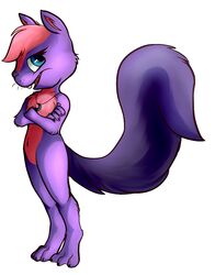 2014 anthro blue_eyes feline-fattale female fur jewelry mammal necklace purple_body purple_fur rodent sciurid solo tammy_(disambiguation) tammy_(l077) tree_squirrel