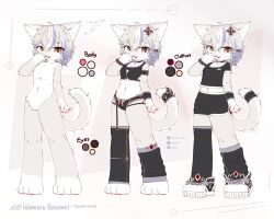  2026 4_fingers accessory anthro bikabe3m black_bottomwear black_bra black_clothing black_footwear black_panties black_shoes black_shorts black_sneakers black_topwear black_underwear bottomwear bow_panties bow_ribbon bow_underwear bra brown_eyes cat_tail clothed clothing colored_seam_underwear crotch_tuft digital_media_(artwork) dolphin_shorts domestic_cat eyewear felid feline felis female fingers footwear fur glasses grey_body grey_fur grey_hair hair hair_accessory hairclip hand_on_face headgear headwear hi_res legwear logo_on_shirt looking_at_viewer mammal model_sheet multicolored_accessory multicolored_clothing multicolored_footwear multicolored_panties multicolored_shoes multicolored_underwear panties pawpads paws pink_paws purple_hair purple_hair_tips purple_hairclip purple_seam_underwear purple_stripes round_glasses shirt shoes short_hair shorts simple_background sneakers solo standing stockings stripes tail text thigh_highs tongue tongue_out topwear tuft underwear watermark white_body white_clothing white_footwear white_fur white_inner_ear white_shoes white_sneakers yellow_bow 