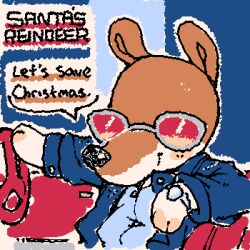  1:1 2026 ambiguous_anthro ambiguous_gender animated anthro archived_source bent_arm black_nose black_text blue_clothing blue_jacket blue_shirt blue_topwear blush brown_body brown_ears canid canine canis car clock closed_smile clothed clothed_ambiguous clothed_anthro clothing digital_drawing_(artwork) digital_media_(artwork) domestic_dog eyewear female_(lore) handwritten_text jacket ligma_(artist) mammal mouth_closed olive_(olive_the_other_reindeer) olive_the_other_reindeer open_clothing open_jacket open_topwear partial_speech_bubble paws shirt smile snout solo squigglevision steering_wheel sunglasses talking_to_viewer text topwear vehicle watch wearing_sunglasses white_body wigglypaint_(artwork) wristwatch 