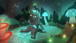  16:9 4k absurd_res arthropod beetle changeling cocaine_(artist) conditional_dnp confusion elateroid feral firefly forest friendship_is_magic fungus hasbro hi_res hooves insects male moss mushroom my_little_pony plant solo tree vines waking_up widescreen 