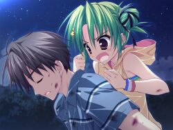  game_cg green_hair hoshizora_e_kakaru_hashi oerba_yun_fang ryohka toudou_koyori 