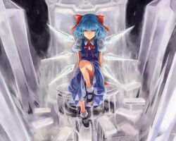  cirno mizore_akihiro short_hair touhou wings 