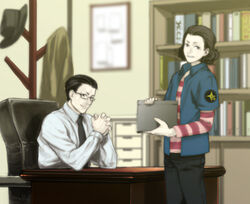  capcom gregory_edgeworth gyakuten_kenji gyakuten_saiban gyakuten_saiban lowres mitsurugi_shin office shigaraki_tateyuki 