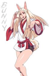  blonde_hair byakugan claws female gerel_granderson long_hair nail_polish naruto ootsutsuki_kaguya red_nails short_shorts shorts solo 