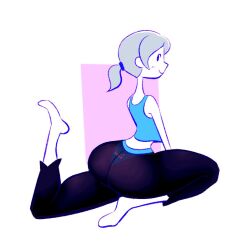  1girls bubble_butt dogmintz female female_only panties solo wii_fit_trainer yoga 