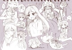  ... 4girls 5boys animalization antenna_hair aubrey_(faraway)_(omori) aubrey_(headspace)_(omori) aubrey_(omori) basil_(headspace)_(omori) basil_(omori) blowing_bubble_gum blush bow chewing_gum closed_mouth collarbone collared_pajamas collared_shirt commentary_request decapitation double-parted_bangs dual_persona feline flower flower_wreath hair_between_eyes hairbow head_wreath hero_(headspace)_(omori) hero_(omori) holding holding_knife holding_stuffed_toy invisible_floor jacket kel_(faraway)_(omori) kel_(omori) knife long_sleeves looking_at_viewer manimani_(mani_ma) mari_(headspace)_(omori) mari_(omori) mr._plantegg_(omori) multiple_boys multiple_girls neckerchief omori omori_(omori) open_mouth oven_mitts overall_shorts overalls pajamas person_and_animalization rabbit shirt short_hair short_sleeves shorts sidelocks sitting smile smug speech_bubble spoken_ellipsis sprout_mole striped_clothes striped_pajamas striped_shorts stuffed_toy sunny_(omori) sweater_vest sweetheart_(omori) t-shirt tank_top translation_request twintails vertical-striped_clothes vertical-striped_pajamas vertical-striped_shorts wariza 