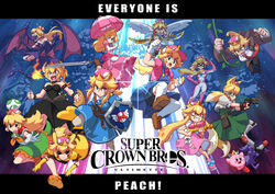  alternate_species ambiguous_gender animal_humanoid bowser bowsette_meme captain_falcon cephalopod cephalopod_humanoid crown donkey_kong_(series) english_text f-zero female fox_mccloud game_and_watch generation_1_pokemon green_yoshi group gun headgear human humanoid humanoidized inkling kid_icarus kirby kirby_(series) link mammal marine marine_humanoid mario mario_bros melee_weapon meme metroid mollusk mollusk_humanoid mr._game_and_watch nintendo parasol pikachu pit_(kid_icarus) plant pokemon pokemon_(species) pokemon_humanoid pokemorph princess_peach ranged_weapon reptile reptile_humanoid ridley rule_63 scalie scalie_humanoid splatoon star_fox super_crown super_smash_bros. super_smash_bros._ultimate sword text the_legend_of_zelda thejohnsu vines weapon wings yoshi 