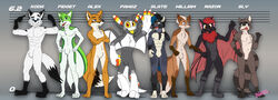  2020 absurd_res alexander_the_fox anthro bat black_body black_eartips black_fur black_nose blakefox blind blue_eyes blue_hair brown_body brown_fur candy candy_corn canid canine canis character_name chest_tuft coda_the_wolf color_contrast dessert digital_media_(artwork) disability dragon english_text fangz_the_bat-dragon fidget_the_fox fingers fluffy fluffy_tail food fox full-length_portrait fur green_body green_eyes green_fur grey_body grey_fur group hair halloween hand_behind_head hi_res holidays hybrid hyena looking_at_another looking_at_viewer male mammal markings model_sheet mythological_creature mythological_scalie mythology neck_tuft open_mouth orange_body orange_eyes orange_fur pawpads piercing pink_nose portrait procyonid raccoon razor_the_flying_fox-bat red_body red_fur red_hair red_pawpads red_tongue scalie signature simple_background size_difference slate_the_hyena sly_the_raccoon smile solo spots spotted_body spotted_fur standing tail text tongue tuft whiskers white_body white_fur william_the_blind_fox wings wolf yellow_body yellow_eyes yellow_fur 