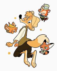  &quot;honest&quot;_john_foulfellow 2020 3_toes anthro barefoot black_nose br&#039;er_fox canid canine clothed clothing curling_toes disney feet fox fur group hat headgear headwear hi_res male mammal nick_wilde pinocchio red_fox robin_hood robin_hood_(disney) simple_background soles song_of_the_south toes true_fox uochandayo zootopia 