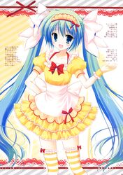  cascade dress hasekura_chiaki thighhighs waitress 