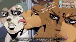  2020 anthro antlers beastars blursed_image canid canine canis caption cheek_lick cosplay countershading deer dialogue dr.whiger duo english_text eyelashes face_lick facebook facebook_logo go_to_horny_jail hi_res horn humor jojo&#039;s_bizarre_adventure jojo_quote legoshi_(beastars) licking licking_lips licking_own_lips lips logo louis_(beastars) male mammal meme nervous reaction_image self_lick sound_effects style_emulation subtitled text this_taste_is_the_taste_of_a_liar tongue tongue_out twitter twitter_logo website_logo why wolf 