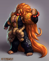  agonwolfe animal_humanoid asian_clothing big_breasts big_pecs black_nails blonde_hair breasts clothing colored_nails east_asian_clothing feet female fur hair hi_res huge_breasts huge_hair huge_pecs humanoid japanese_clothing kimono knot mammal mammal_humanoid monk_beads monkey_humanoid muscular muscular_female muscular_humanoid nails orange_body orange_fur pecs primate primate_humanoid short_snout small_head solo yellow_eyes 