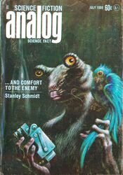  1969 20th_century alien analog_science_fiction ancient_art anthro beak cover eyestalks feathers hi_res kelly_freas magazine_cover not_furry shilling 