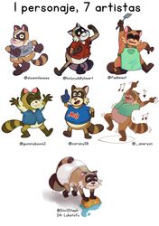  absurd_res aneryon anthro apron apron_only bottomless cariany58 clothed clothing dancing fazbeast gummyboom2 hi_res holycuddlyheart lukatofu male mammal procyonid raccoon rascal_(robot_dreams) robot_dreams slowmilanesa spatula tools underwear 